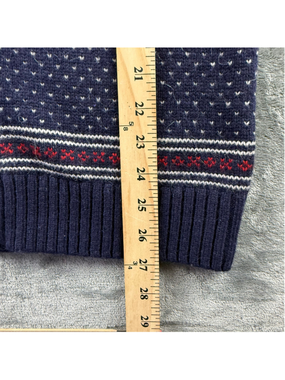 Fair Isle Sweater Women’s M World Republic Lambswool NWT Apres Ski Nordic Navy - Picture 11 of 14